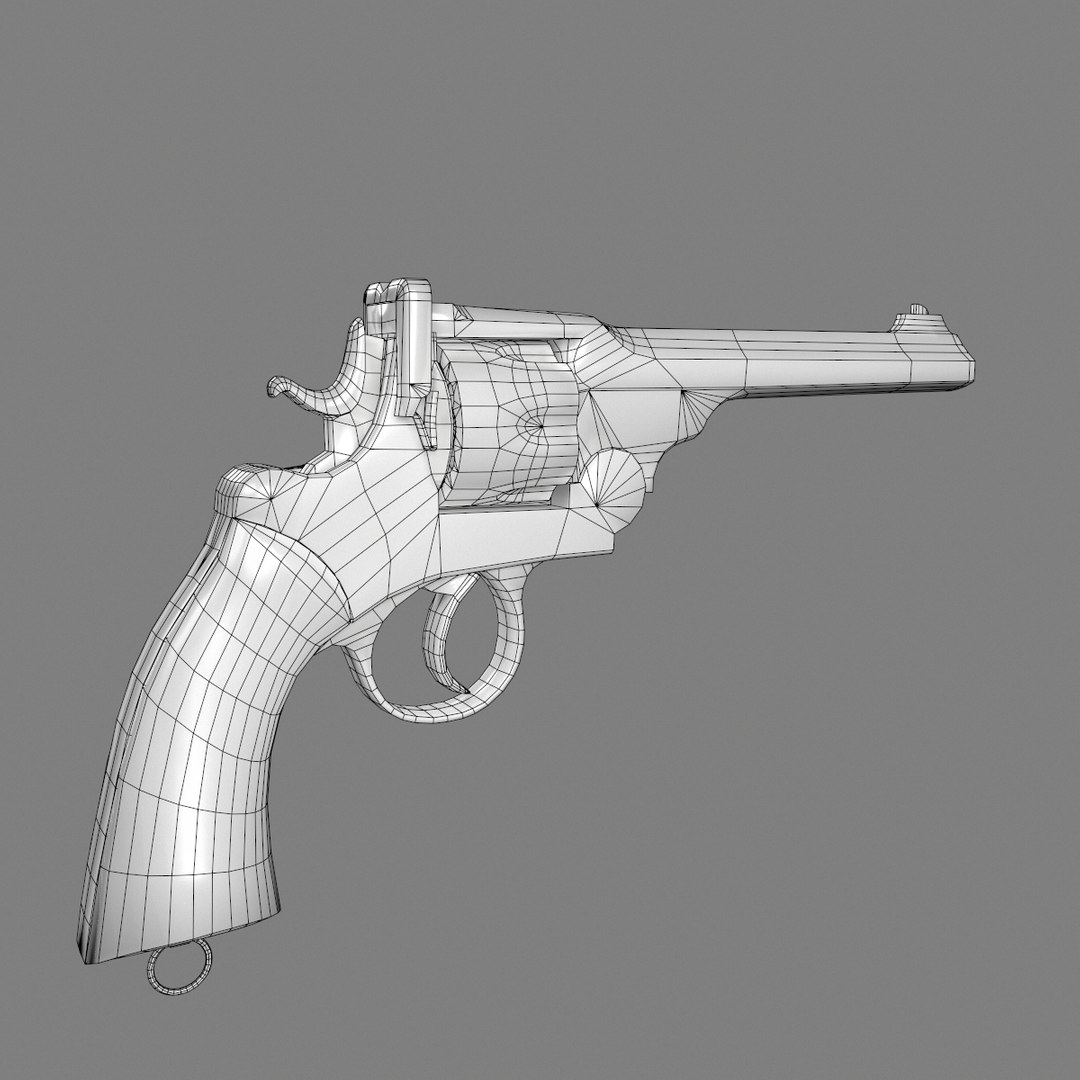 3D Webley Gun - TurboSquid 1304634