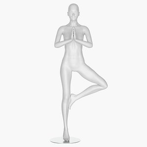 3D Female Mannequin Pose 7 model