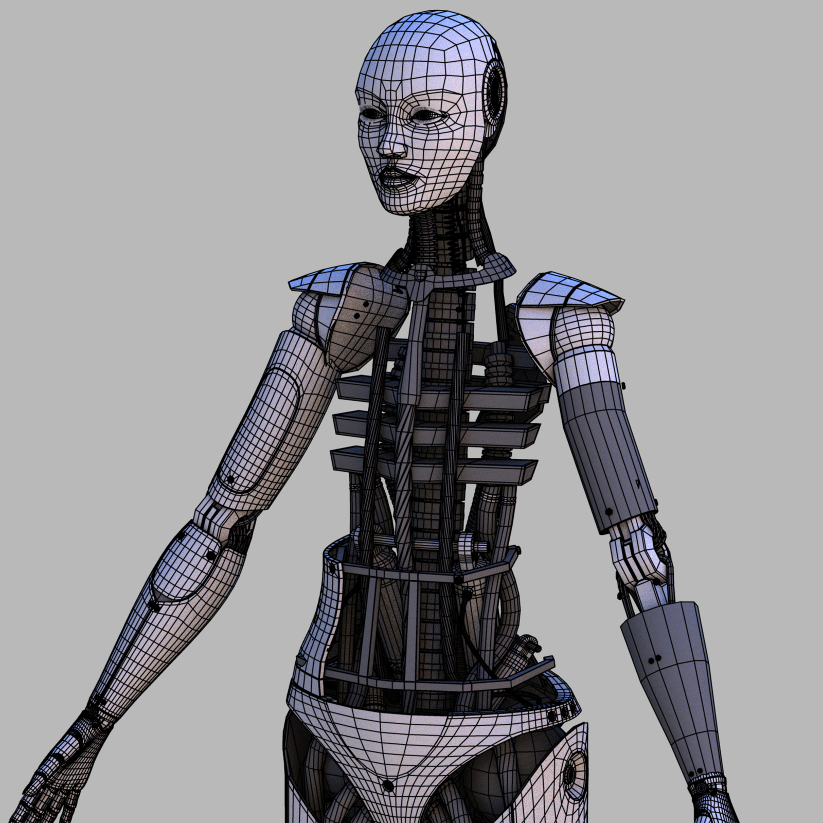 modèle 3D de Female Robot V3 [Non Rigged] - TurboSquid 1331220