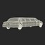 3d stretch car limousine black