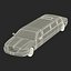 3d stretch car limousine black