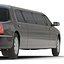 3d stretch car limousine black