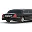 3d stretch car limousine black