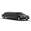 3d stretch car limousine black