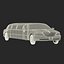 3d stretch car limousine black