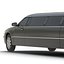 3d stretch car limousine black