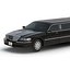 3d stretch car limousine black