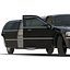 3d stretch car limousine black