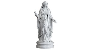 3D Classical Marble Oracle Statue model