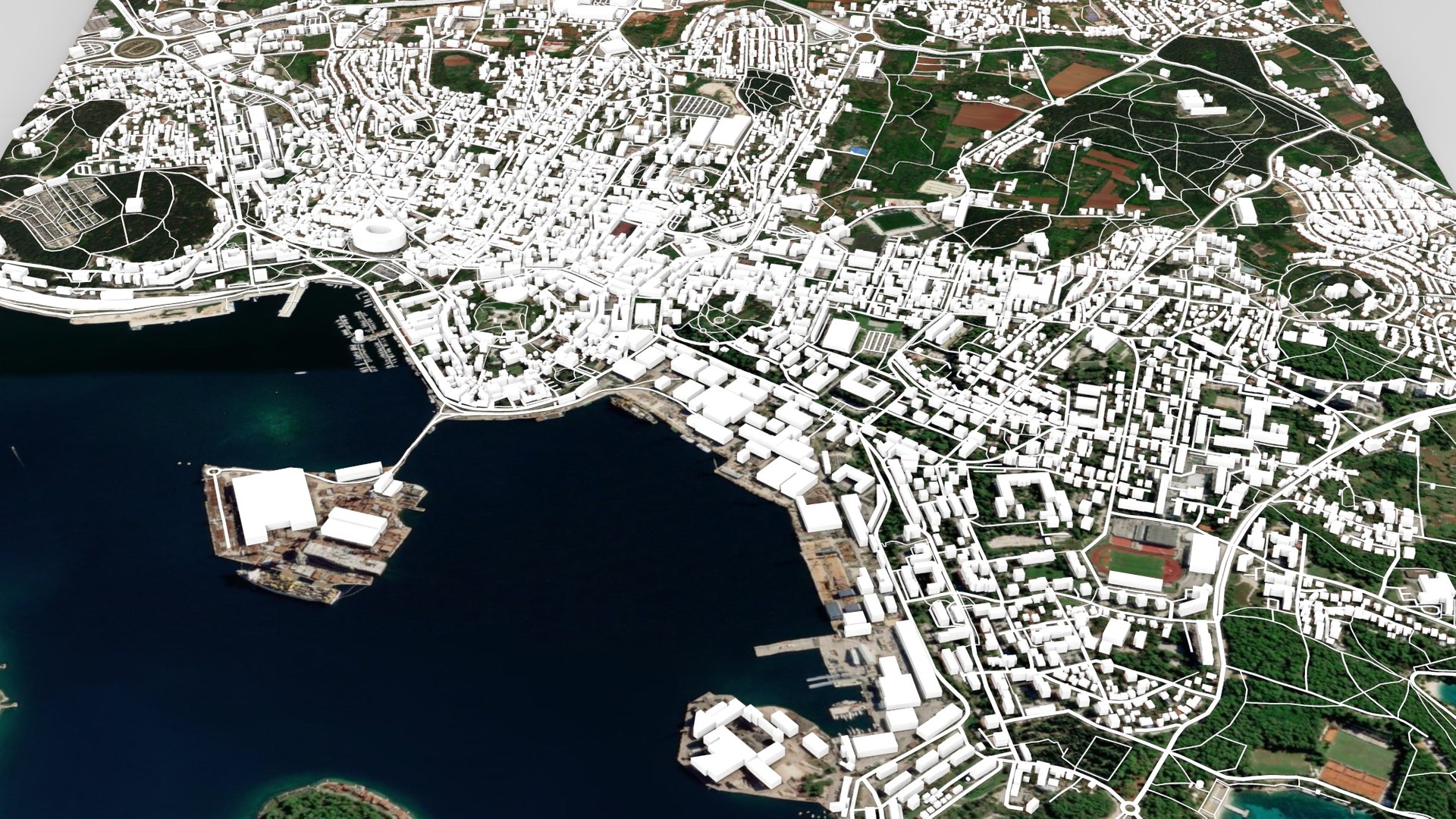 3D Cityscape Pula Croatia - TurboSquid 2049270