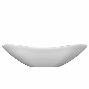 3D model table basin rounded rectangle