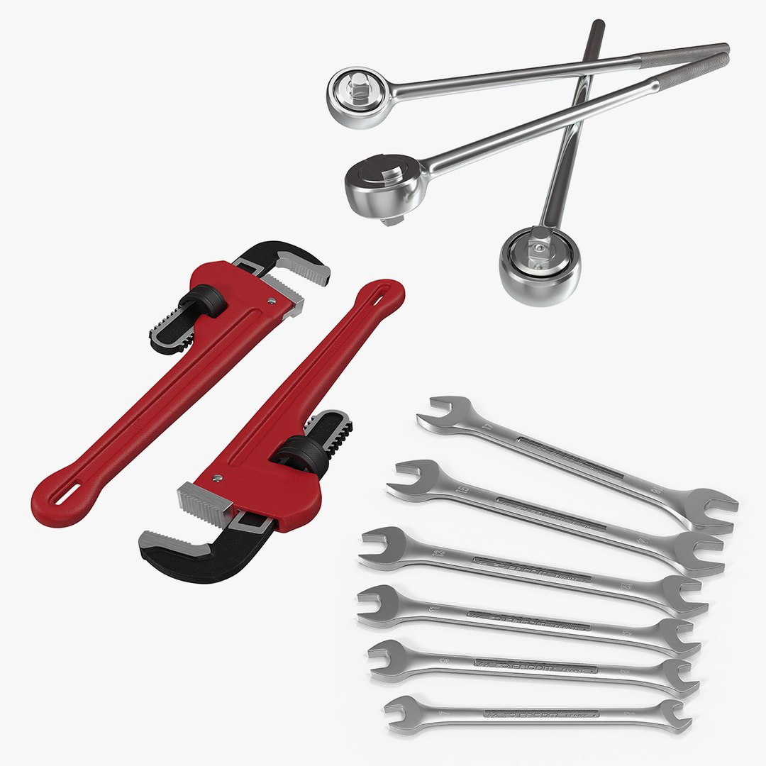 Wrenches 3D Models Collection 3D model preview