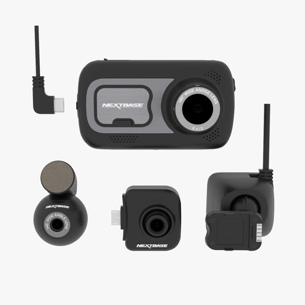 Realistic Car Dash Cam model with attachments model