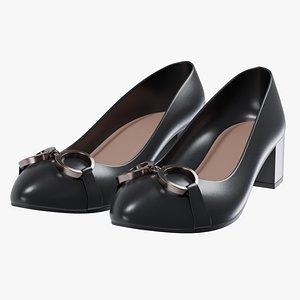 3D model block heel pumps