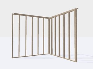 FREE framed wall - Corner