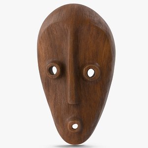 African Mask 3 Wood