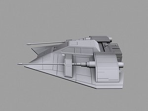 3d model snow speeder