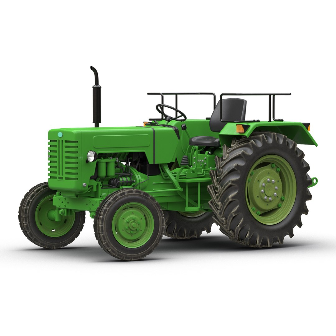 Generic Tractor Rigged 3D Model 3D model preview