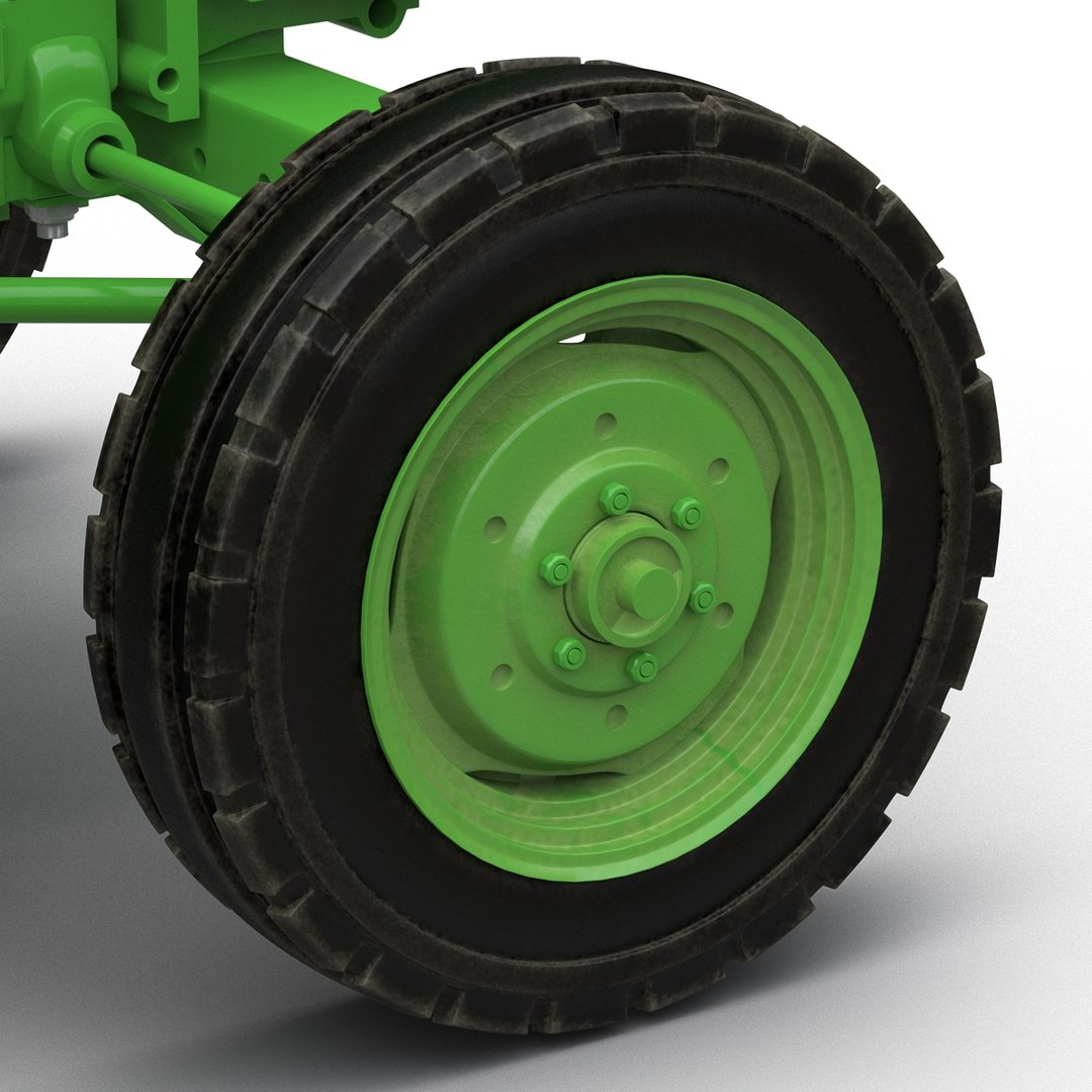 3d Model Of Generic Tractor Rigged