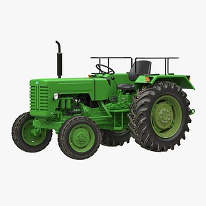 3d model of generic tractor rigged