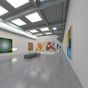 art gallery interior 3D model