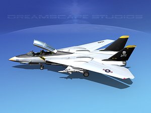 grumman tomcat f-14d fighter aircraft 3d max