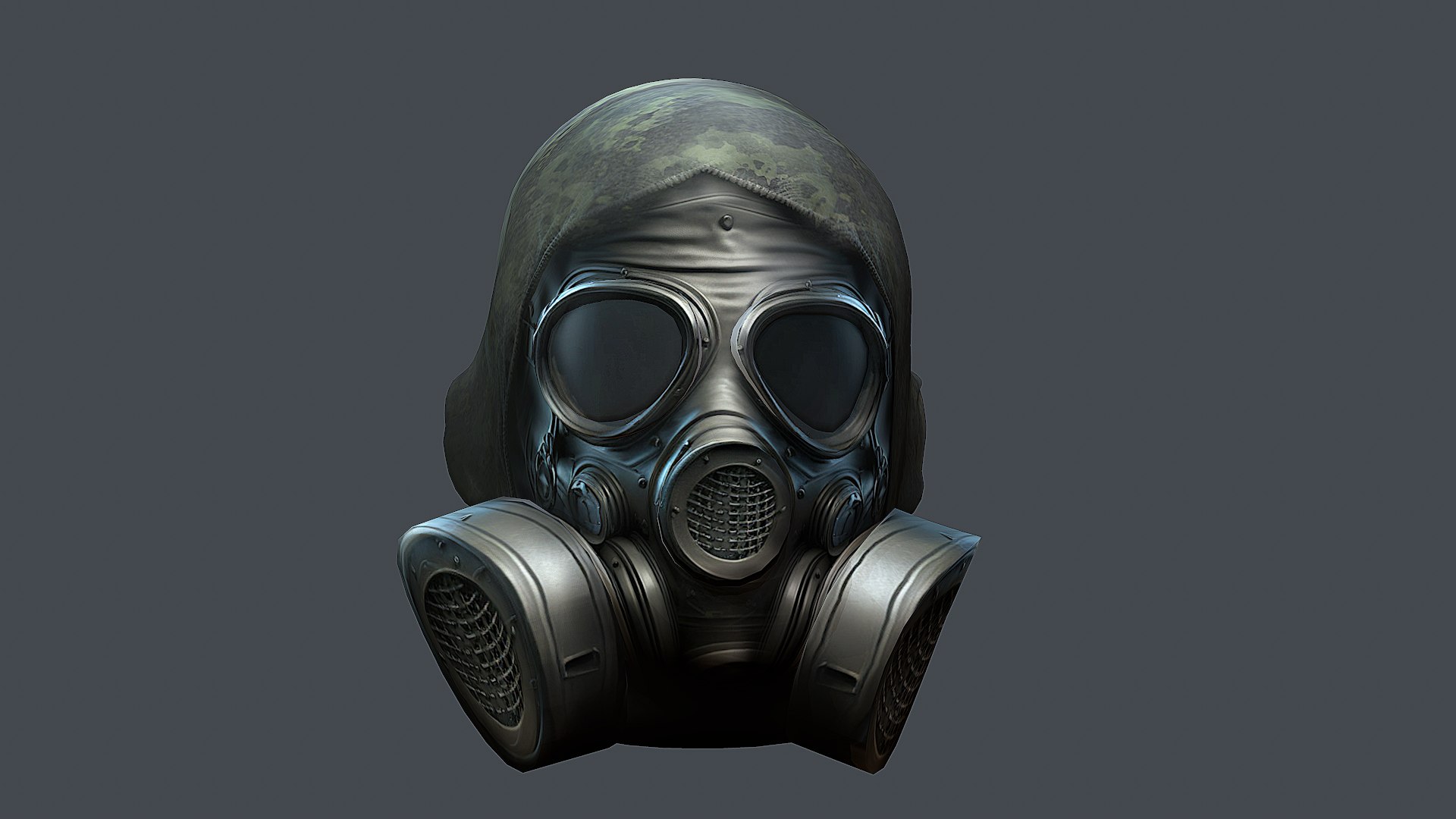 Gas Mask Helmet Military Combat Fantasy Cyborg Space 3D Model ...