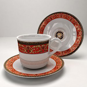 3d model cup saucer