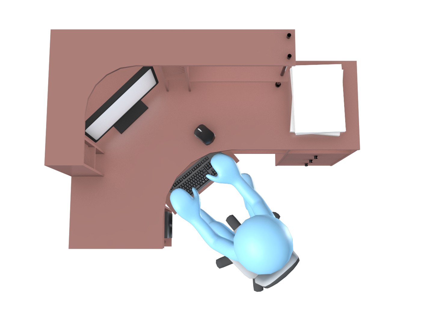 3D Computer User - TurboSquid 1162906
