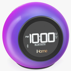 iHome iBT29 Wireless Bluetooth Phaze Clock Radio Purple 3D Model