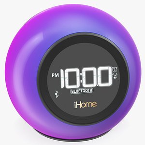 iHome iBT29 Wireless Bluetooth Phaze Clock Radio Purple 3D Model
