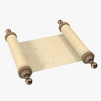 Antique Unfolded Blank Parchment Scroll