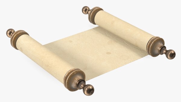 Rouleau de parchemin - parchment roll free 3D model animated rigged