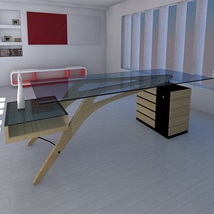 3d model cavour writing desk