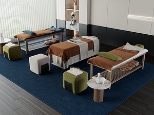 Massage Spa Treatment Room Set 3D Model