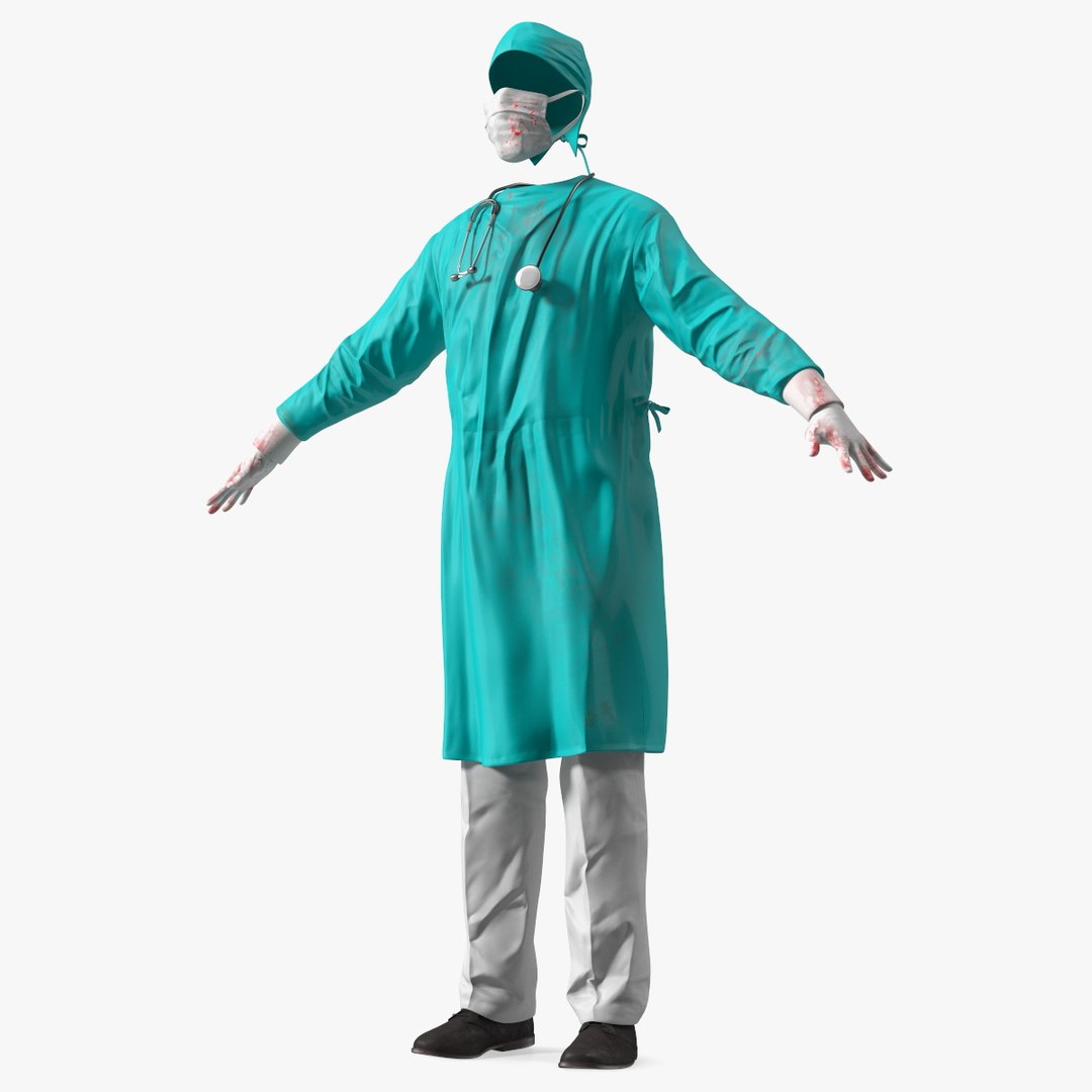 Surgeon Costume 3D model preview