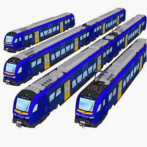 bundle - stadler rs zero battery and hydrogen powered passenger trains 3D