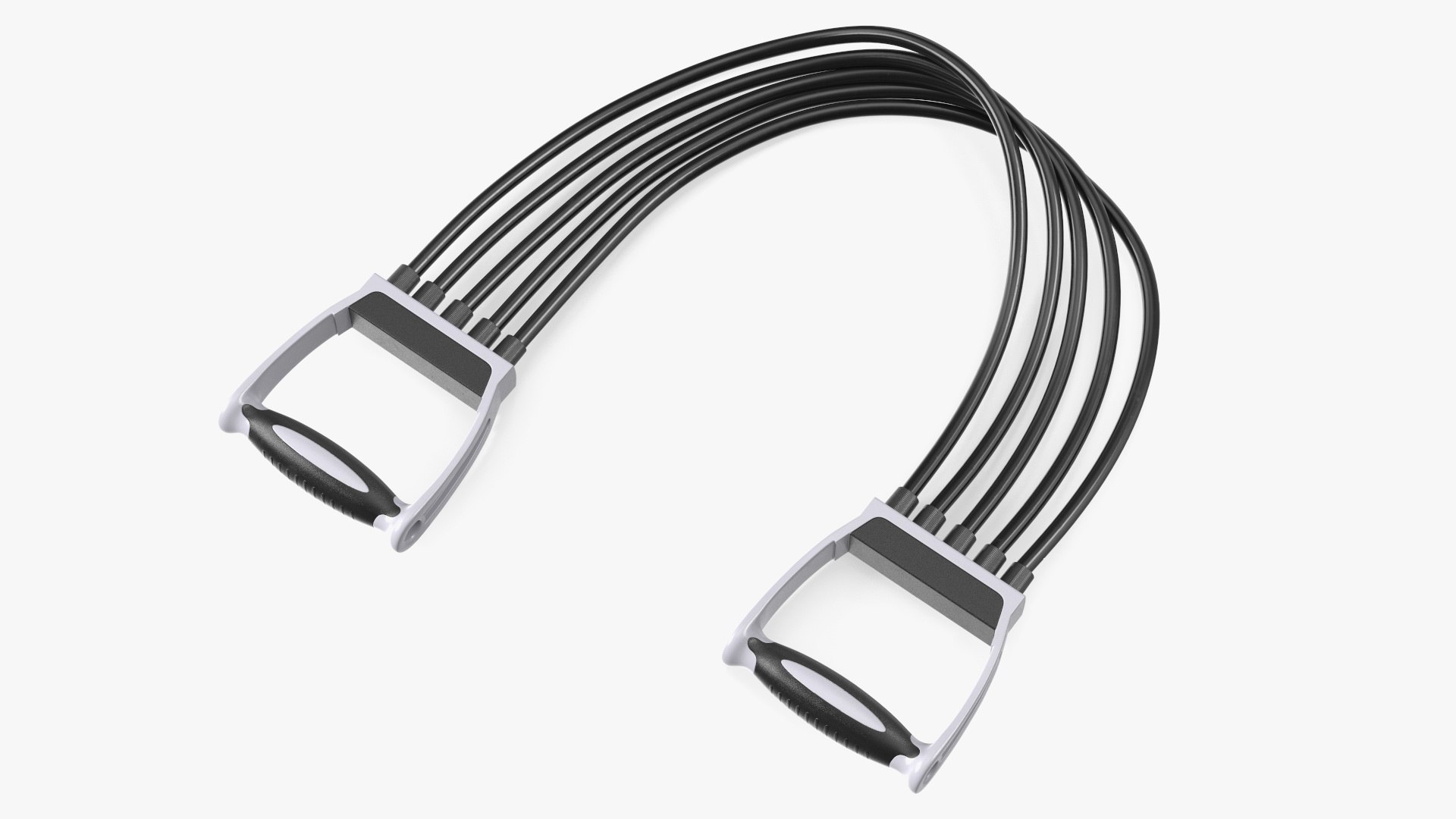 Soft Chest Expander Bent Black 3D model preview