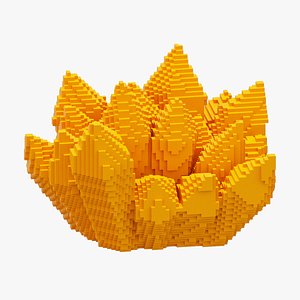 Orange Voxel Crystal