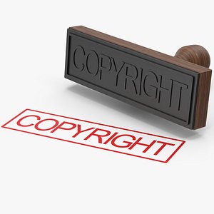 3D Copyright Rubber Stamp