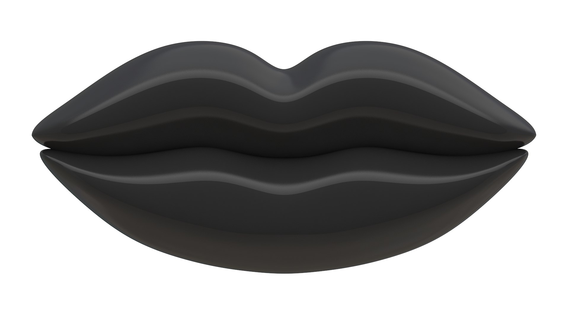 3D Lips Icon Black - TurboSquid 1982124