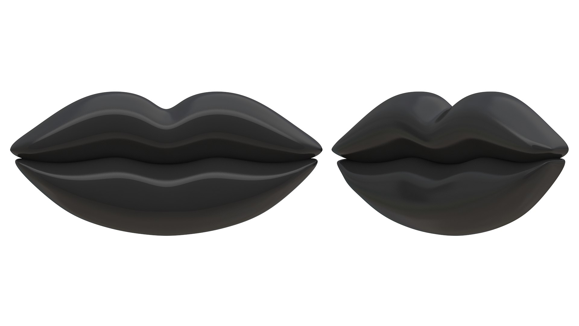 3D Lips Icon Black - TurboSquid 1982124