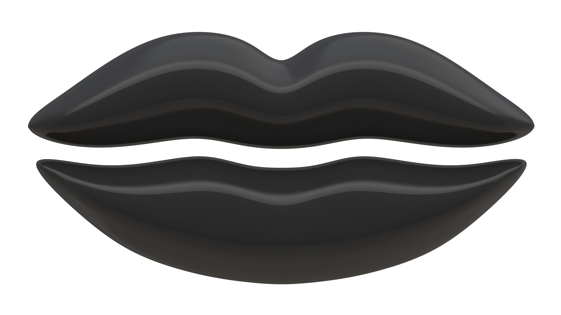 3D Lips Icon Black - TurboSquid 1982124