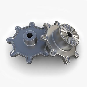 steampunk gear 45 3d model