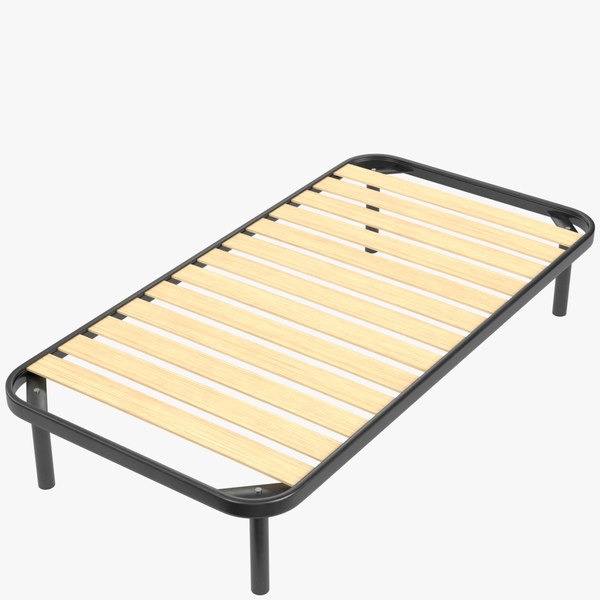 Twin side bed frame with small slats 3D 모델 TurboSquid 2054520