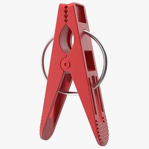 Plastic Clothespin Red model
