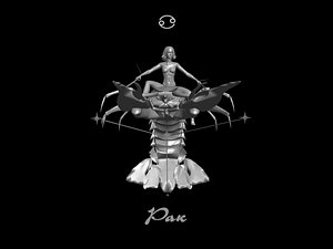 3d model zodiac crab