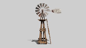 old wooden Windmill 4k pbr textures