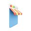 3d Icona del negozio web per lo shopping online