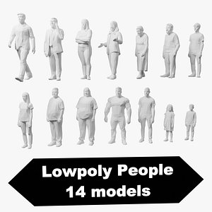 3D model Lowpoly People - 14 models